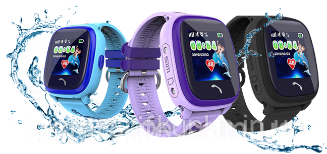 Водонепроникні Розумні Дитячі годинники з GPS-трекером Smart Baby Watch DF25 (Q100 Aqua/Q300)