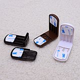 Кутовий замок для ящиків з двома кнопками. Коричневий (03140), фото 5