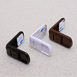 Кутовий замок для ящиків з двома кнопками. Коричневий (03140), фото 6