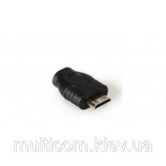 02-01-025. Перехідник штекер mini HDMI - гніздо micro HDMI, gold pin, корпус пластик, в блістері