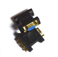 02-01-051. Перехідник гніздо VGA - гніздо VGA, gold pin, корпус пластик