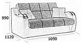 Диван 1,1 Міла (Юдін/Yudin) 1360*1120*990 мм, фото 10