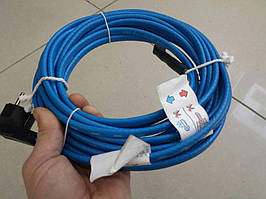 Кабель із вбудованим біметалевим термостатом для захисту труб від замерзання (8 м)