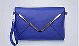 Жіноча сумка набір 3в1 синій з екошкіри, фото 5