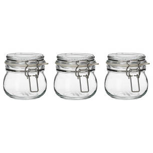 КОРКЕН Банку з кришкою, прозоре скло, 3 шт, 0323654 IKEA, ІКЕА, KORKEN, фото 2
