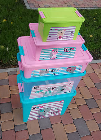Комплект Контейнер "Smart Box" Алеана з декором Pet Shop 5шт, фото 4