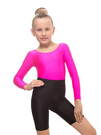 Велосипедки велотреки для танців та гімнастики та фітнесу дитячі та підліткові з біфлексу Чорні