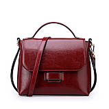 Стильна жіноча сумка з натуральної шкіри чорна, фото 2