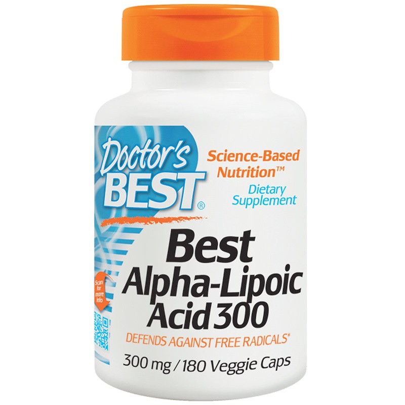 Doctor's Best, Альфа-Ліпоєва кислота, 300 мг, 180 капсул