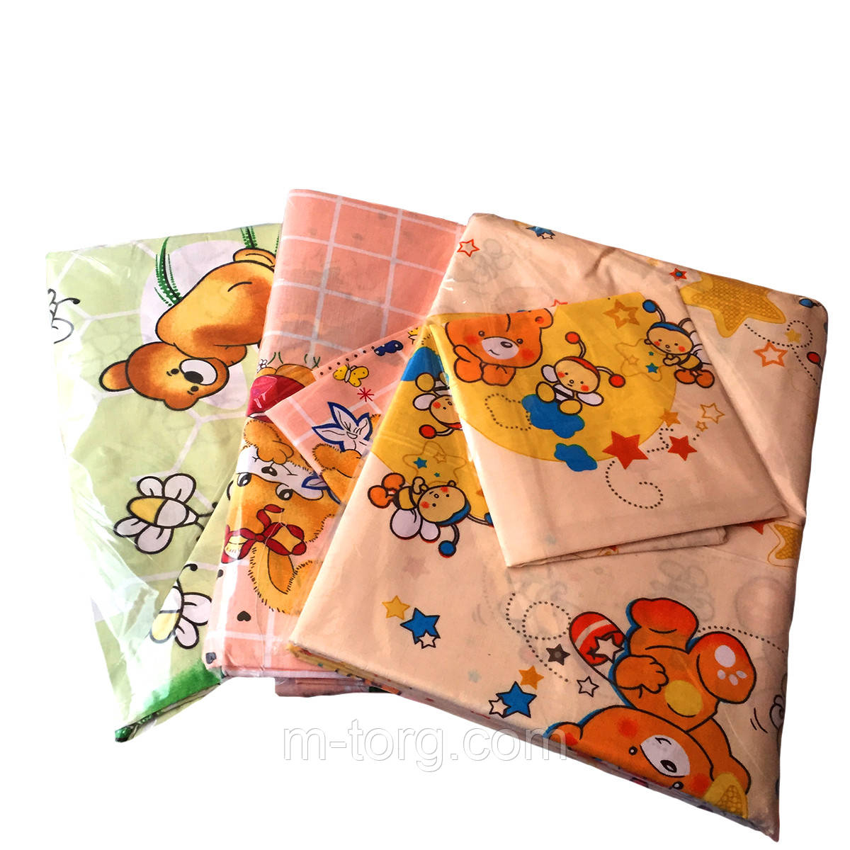 Комплект дитячої постільної білизни 100/140, нав-ка 50/50, тканина сатин, 100% складається з бавовни