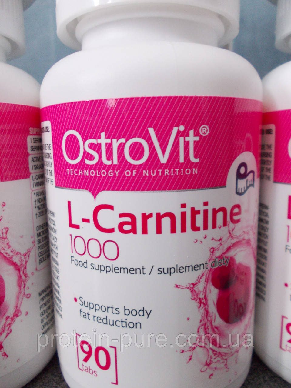 Жиросжигатель L-CARNITINE OstroVit 1000 мг. 90 таб (Польша). - фото 1 - id-p563090213