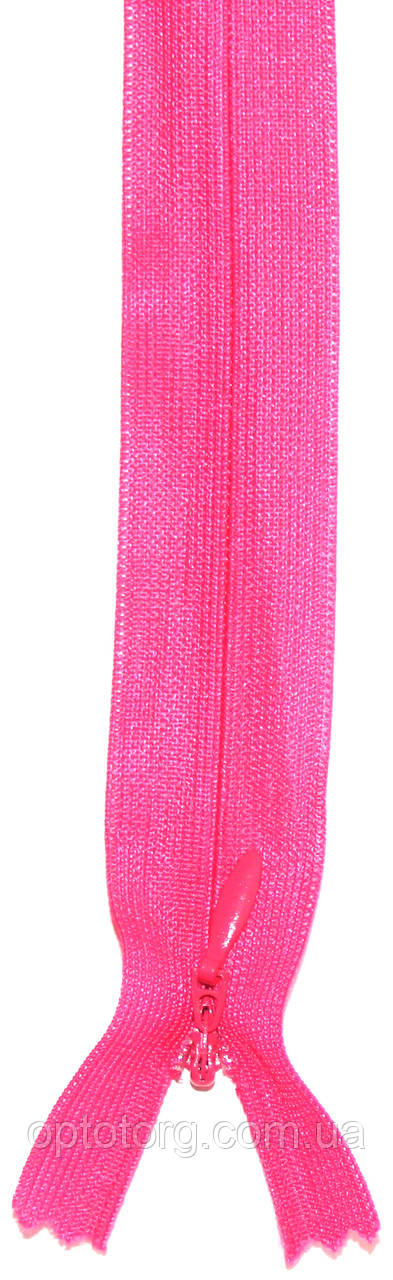 Блискавка потайна Малина 50см пластикова нероз'ємна спіраль