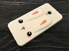 Гумовий 3D чохол Rabbit для Meizu M5S (5 кольорів), фото 2