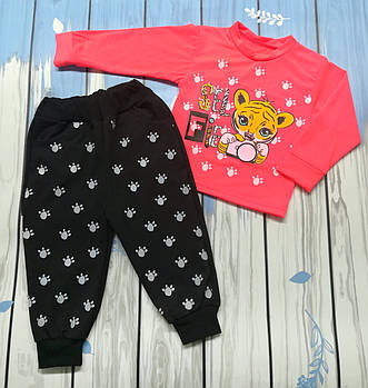 Ясельний костюм для дівчаток "Селфі" (помаранчевий)