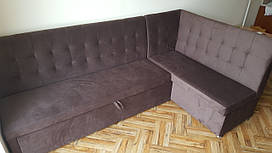 Кухонний кутовий диван великого розміру (Коричневий)