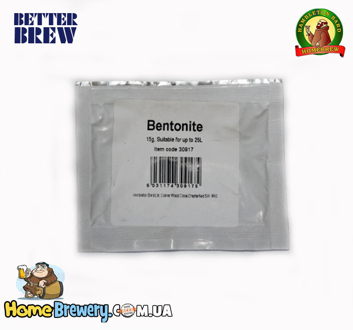 Бентоніт (Bentonite) 15г для освітлення вина
