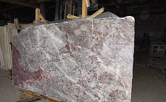 Мармур Salome 30 мм сірий із рожевим мармуровою плиткою для кухні натуральний камінь