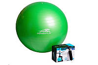 Мяч для фитнеса гладкий (фитбол) PowerPlay 4001 d-75см + насос Салатовый