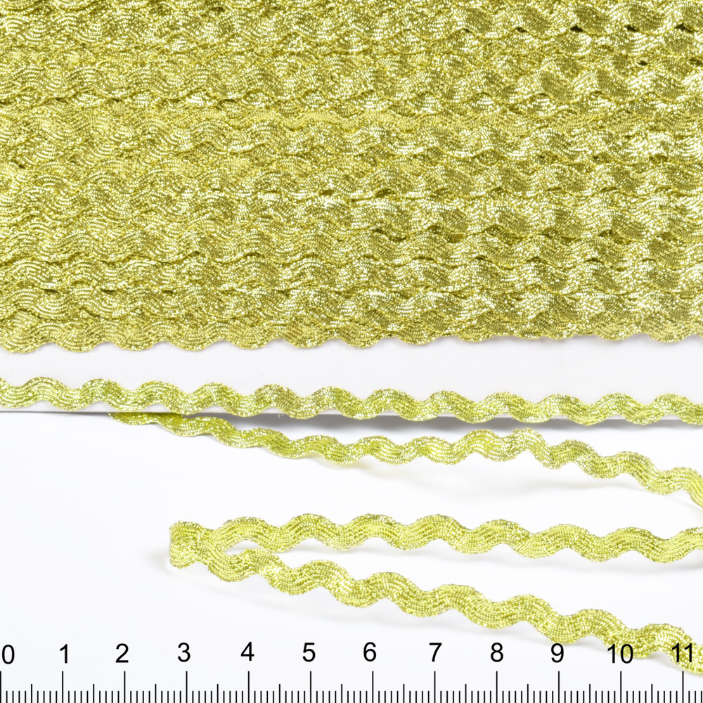 Тасьма берізка метанить 10мм золото (24м) (52424.001)