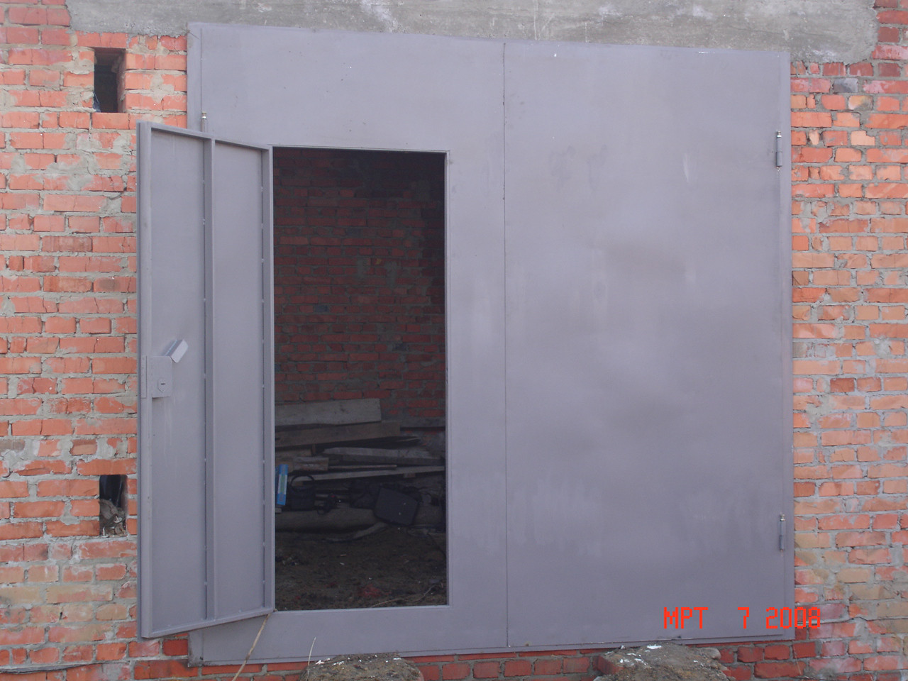 Ворота Гаражные с Калиткой Металлические — Купить Недорого на Bigl.ua ...