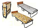 Євро-розкладачка Венеція 193х77 см ліжко на ламелях з матрацом 5 см з узголів'ям-полочкою, фото 6