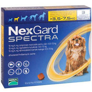 NexGard (НексгарД) SPECTRA (Спектра) жувальні таблетки для собак від 3,5 до 7,5 кг. (1 табл.)
