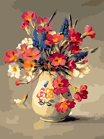 Картина за номерами Квіти з палісадника