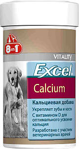 8in1 (8в1) EXCEL CALCIUM (ЕКСЕЛЬ КАЛЬЦІЙ І ВІТАМІН Д) харчова добавка для собак (880 табл)