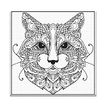 Розмальовка антистрес Кіт