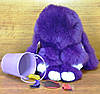 Хутряний брелок кролик фіолетовий, фото 4