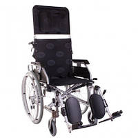 Инвалидная коляска с откидной спинкой и тормозами для ассистента «RECLINER MODERN» OSD-MOD-REC-** (хром)