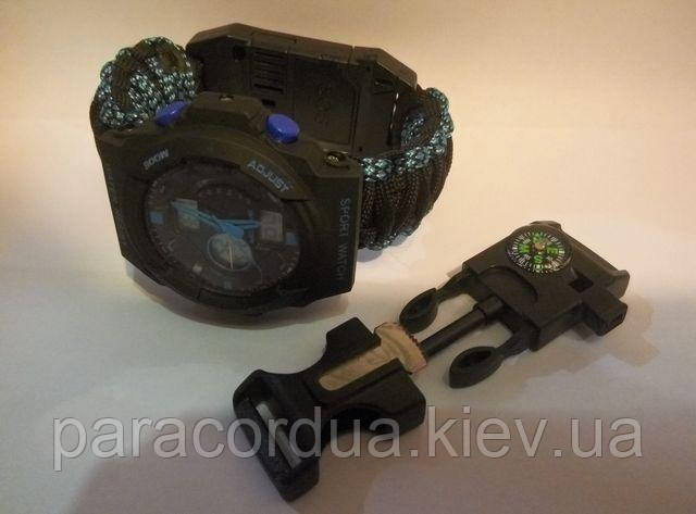 Годинник "SKMEI" Водонепроникні і браслет виживання з паркорда 5 в 1