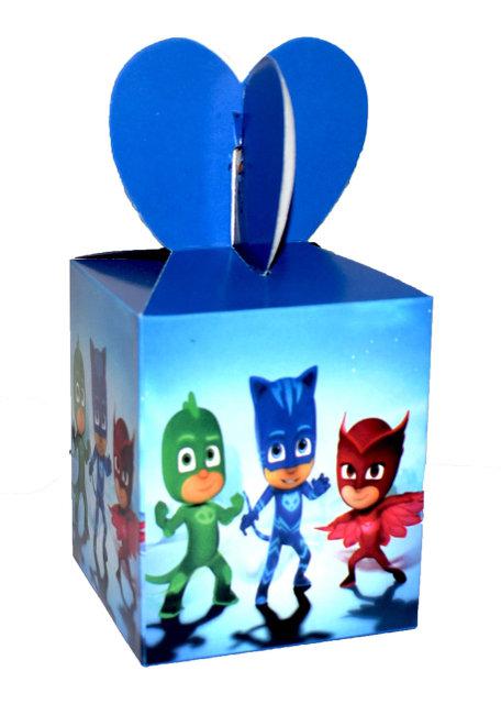 Коробка дитяча подарункова картонна в стилі " Герої в масках" 18 см. * 8.5 см.