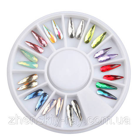 Прикраси для нігтів "Капельки" в карусельці, фото 1