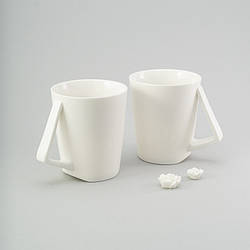 Набор керамических чашек для чая и кофе 200 мл. 2 шт