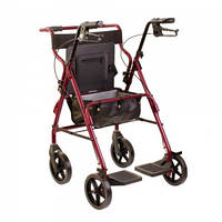 Алюминиевые ходунки роллер на колесах для инвалидов с сиденьем OSD-Rolly2 для пожилых людей