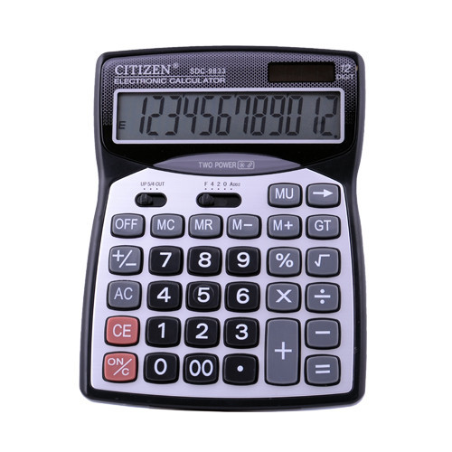 Калькулятор Citizen SDC-9833, подвійне живлення