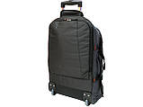 Сумка-рюкзак середнього розміру на 2-х колесах Airtex 560/3 чорна, фото 6