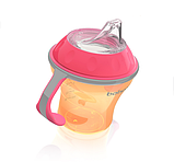 Чашка-непроливайка BabyOno Natural Nursing з м'яким носиком 180 мл Рожева, фото 2
