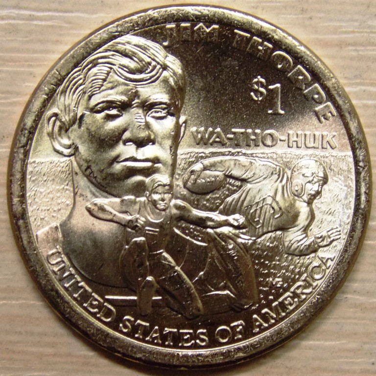Монета США. 1 долар 2018 рік. Сакагавея. Джим Тор