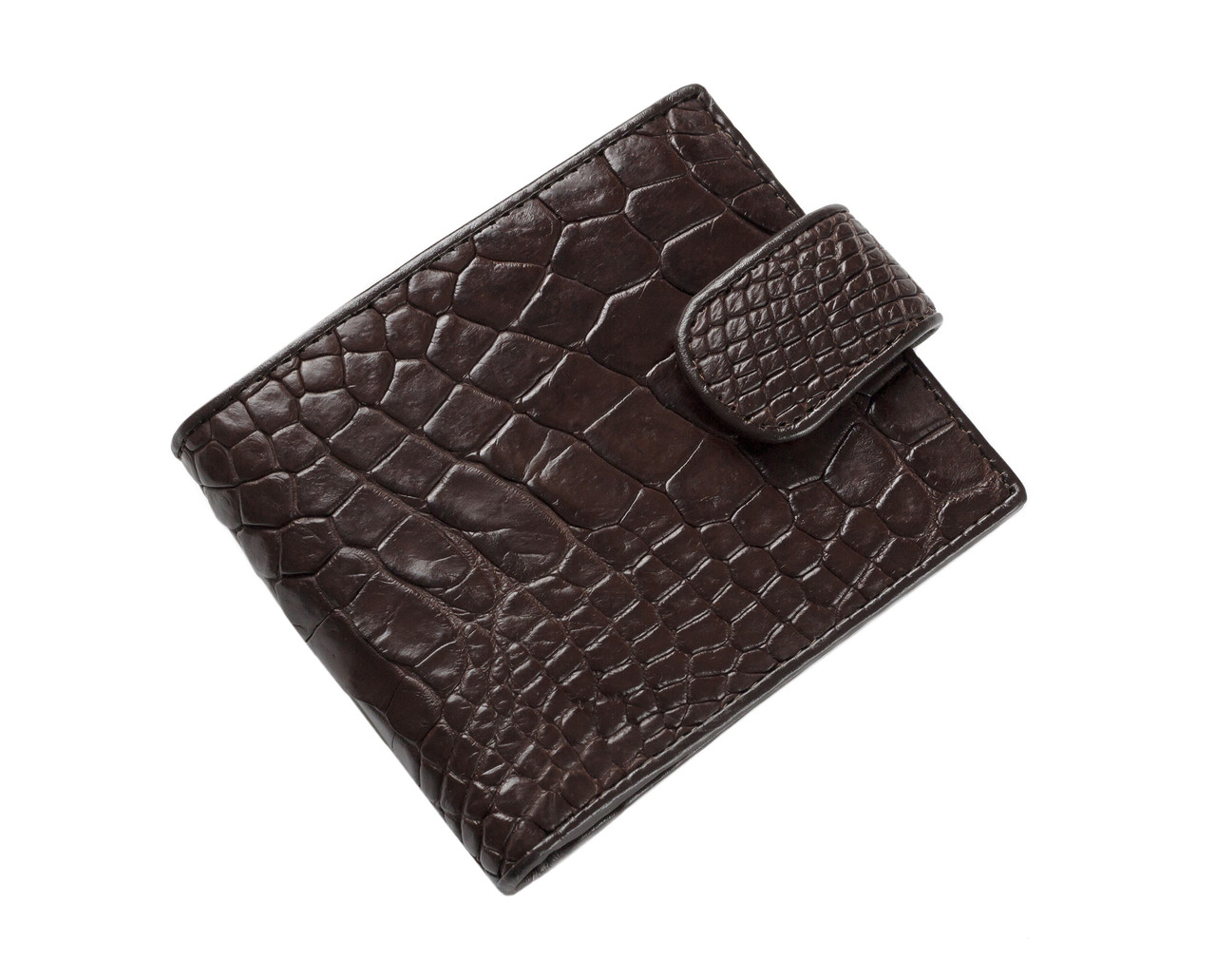 Гаманець зі шкіри крокодила Коричневий (cw34_2)