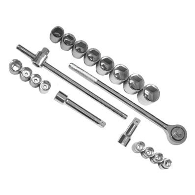 Набор головок и комплектующих 15ед., 1/2", Drop Forged INTERTOOL HT-2216, фото 1