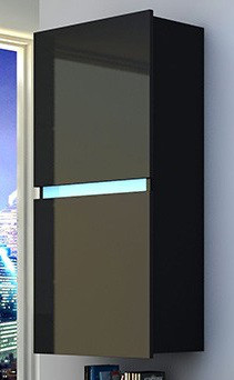 Тумба навісна Fresh AAAA MEBLE чорний/чорний глянець, фото 1