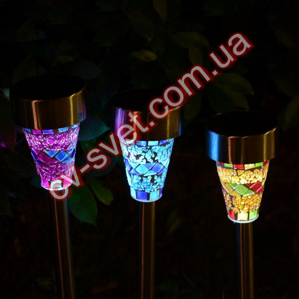 Садовый светильник на солнечной батарее пластик CAB96 коричневый, фото 1