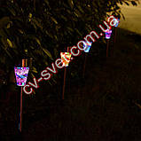 Садовый светильник на солнечной батарее пластик CAB96 коричневый, фото 5