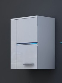 Тумба навісна ліва/права Candy AAAA MEBLE білий/білий глянець, фото 1