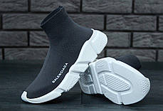 Кросівки чоловічі Balenciaga Speed Trainer Knit High Runner Olive/White баленсіага жіночі. ТОП Репліка ААА, фото 2
