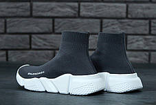 Кросівки чоловічі Balenciaga Speed Trainer Knit High Runner Olive/White баленсіага жіночі. ТОП Репліка ААА, фото 3