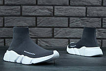 Кросівки чоловічі Balenciaga Speed Trainer Knit High Runner Olive/White баленсіага жіночі. ТОП Репліка ААА, фото 3