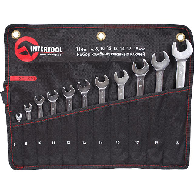 Набор комбинированных ключей 11шт INTERTOOL XT-1003, фото 1